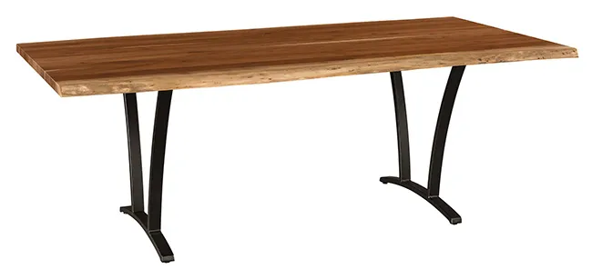 Live Edge Pagosa Trestle Dining Table - QUICK SHIP