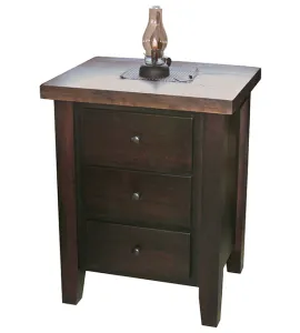 Plank Contemporary 3 Drawer Night Stand