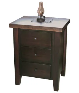 Plank Contemporary 3 Drawer Night Stand