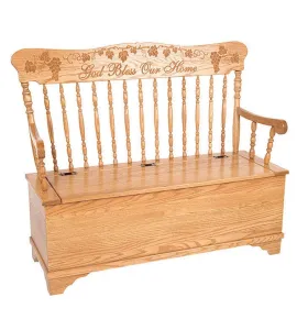 Pressback Storage Bench