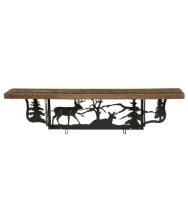 Rustic Shelf with Whitetail Deer