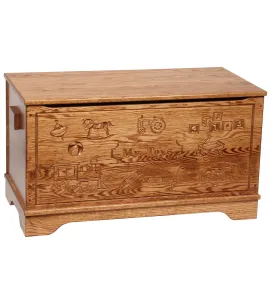 Large Carved Toy Chest