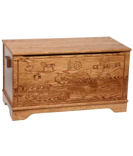 Large Carved Toy Chest