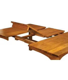 Shaker Mission with Straight Skirt Legged Dining Table