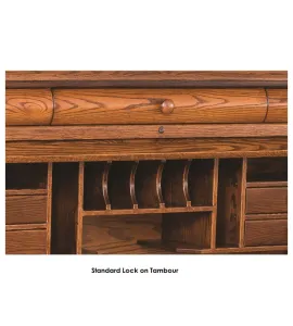 Traditional 30" Full Pedestal Roll Top Desk
