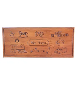 Large Carved Toy Chest