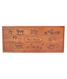 Large Carved Toy Chest