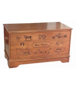 Large Carved Toy Chest