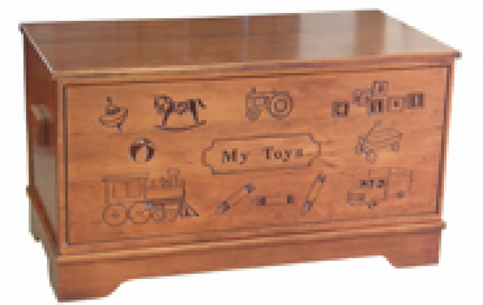 Large Carved Toy Chest