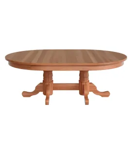 Traditional Reeded Double Pedestal Table