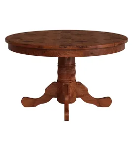 Traditional Reeded Tulip Single Pedestal Dining Table