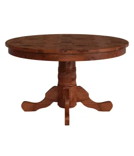 Traditional Reeded Tulip Single Pedestal Dining Table