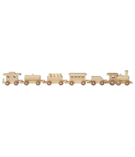 Medium Oak Train with 6 Cars