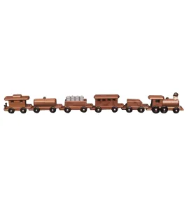 Medium Walnut Train with 6 Cars