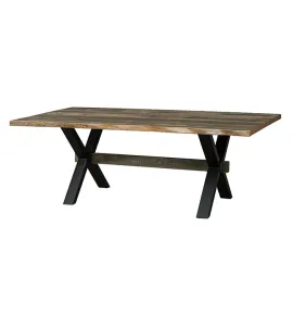 Live Edge El Dorado Trestle Dining Table - QUICK SHIP