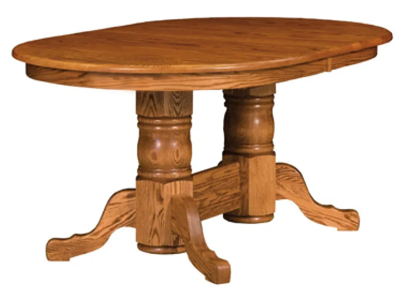 Traditional Double Pedestal Dining Table