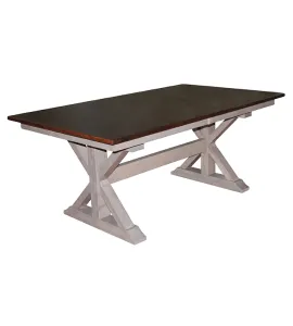 X-Base Double Pedestal Dining Table