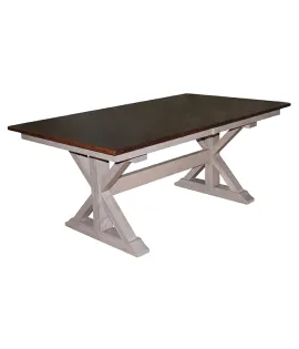 X-Base Double Pedestal Dining Table