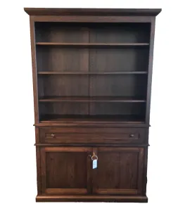 Alexis Bookcase with Bottom Doors, Hickory, FC-230 Onyx QUICK SHIP - 30% Off or Best Offer
