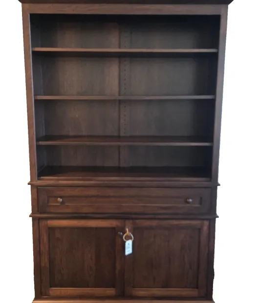 Alexis Bookcase with Bottom Doors, Hickory, FC-230 Onyx QUICK SHIP - 30% Off or Best Offer