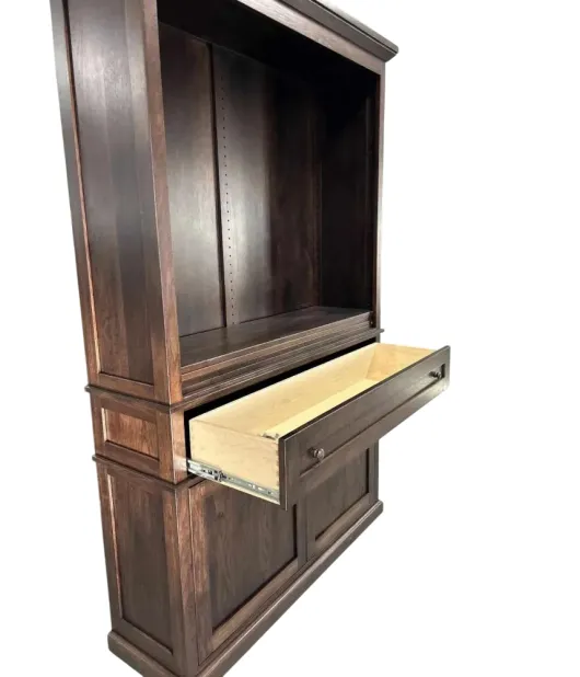 Alexis Bookcase with Bottom Doors, Hickory, FC-230 Onyx QUICK SHIP - 30% Off or Best Offer