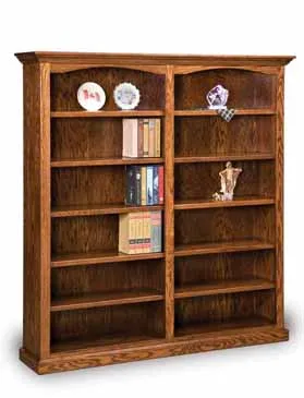 Hoosier Heritage 10 Shelf 6' Double Bookcase