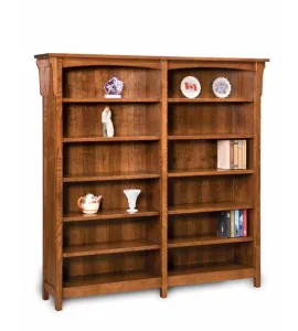 Bridger Mission 10 Shelf 6' Double Bookcase