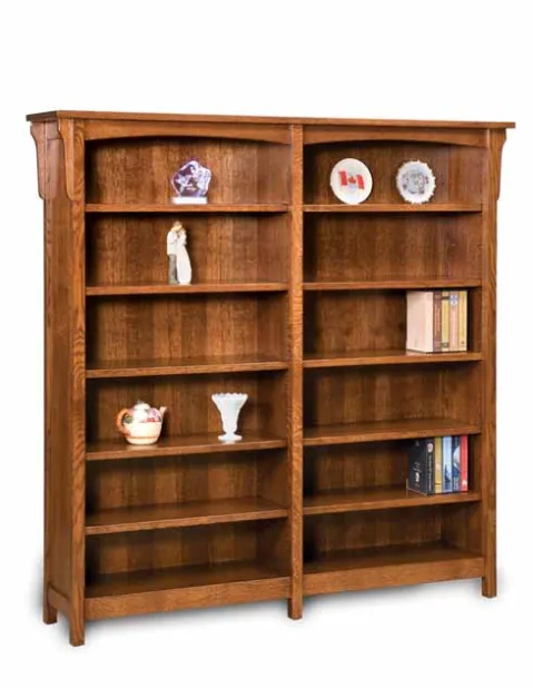 Bridger Mission 10 Shelf 6' Double Bookcase