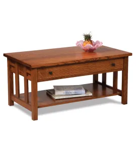 Kascade Open Coffee Table with Drawer
