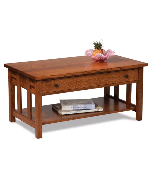 Kascade Open Coffee Table with Drawer