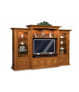 Manhattan Mission 3 Piece TV Wall Unit with Bookcases