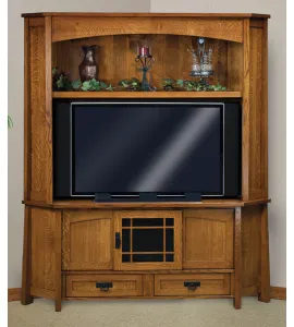 Modesto 69" 3 Door 2 Drawer Corner TV Center with Hutch