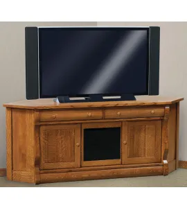 Old Classic Sleigh 69" 3 Door 2 Drawer Corner TV Stand