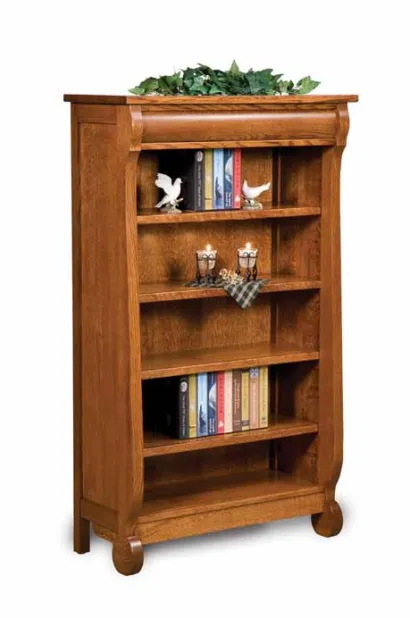 Old Classic Sleigh 4 Shelf 5' Bookcase