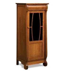 Old Classic Sleigh Stereo Cabinet with 5 Shelves