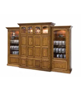 Manhattan Mission 3 Piece TV Wall Unit with Bookcases