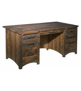 Barn Floor Double Pedestal Desk