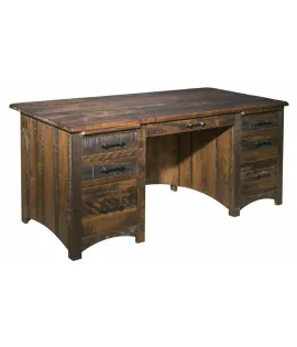 Barn Floor Double Pedestal Desk