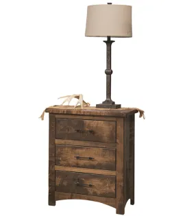 Barn Floor Mission 3 Drawer Night Stand