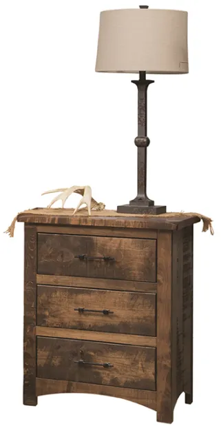 Barn Floor Mission 3 Drawer Night Stand