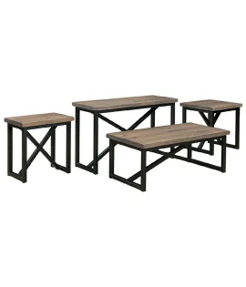 Boat Wood Occasional Table Set