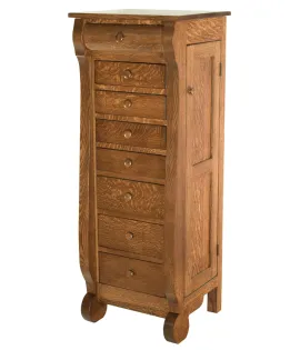 Classic Sleigh Jewelry Armoire
