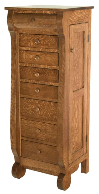 Classic Sleigh Jewelry Armoire