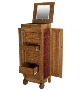 Classic Sleigh Jewelry Armoire