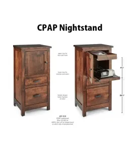 Atlantic C-PAP 2 Drawer 1 Door Nightstand