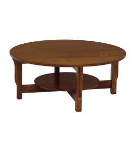 Landmark Round Coffee Table with Shelf