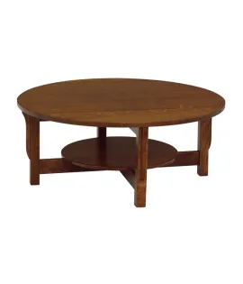 Landmark Round Coffee Table with Shelf