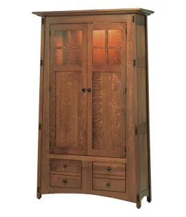 McCoy Bookcase with Amber Glass