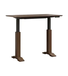 Dawsyn Adjustable Desk with Wood Base