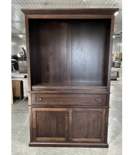 Alexis Bookcase with Bottom Doors, Hickory, FC-230 Onyx QUICK SHIP